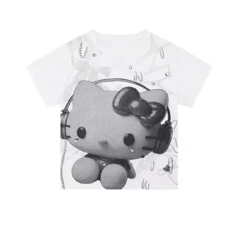 Hello Kitty Printed T-shirt Short Sleeve Top