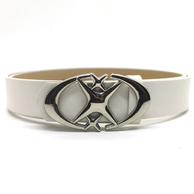 Y2K Punk Moon Star Buckle Belt Cross Metal Vintage Gothic Belt