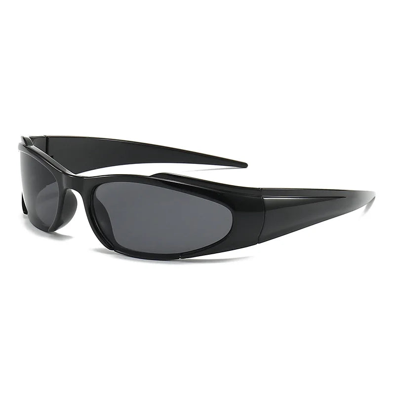 Y2K Vintage Punk Retro Oval Mirror Lenses Outdoor Cycling Goggle
