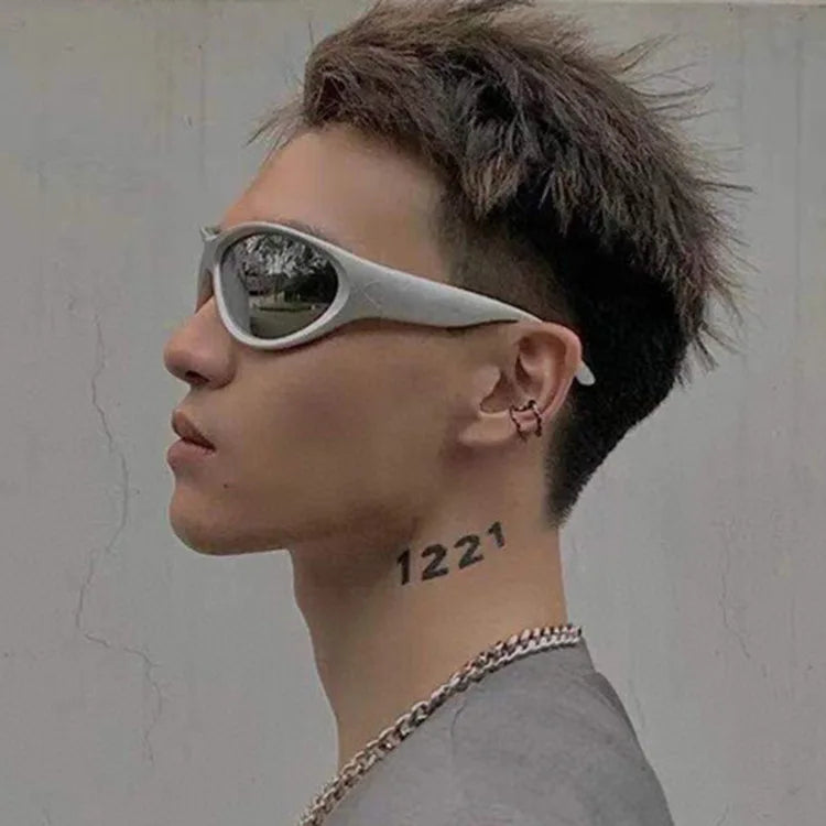 New Y2K Sports Punk Colorful Mirror Fashion Eyewear