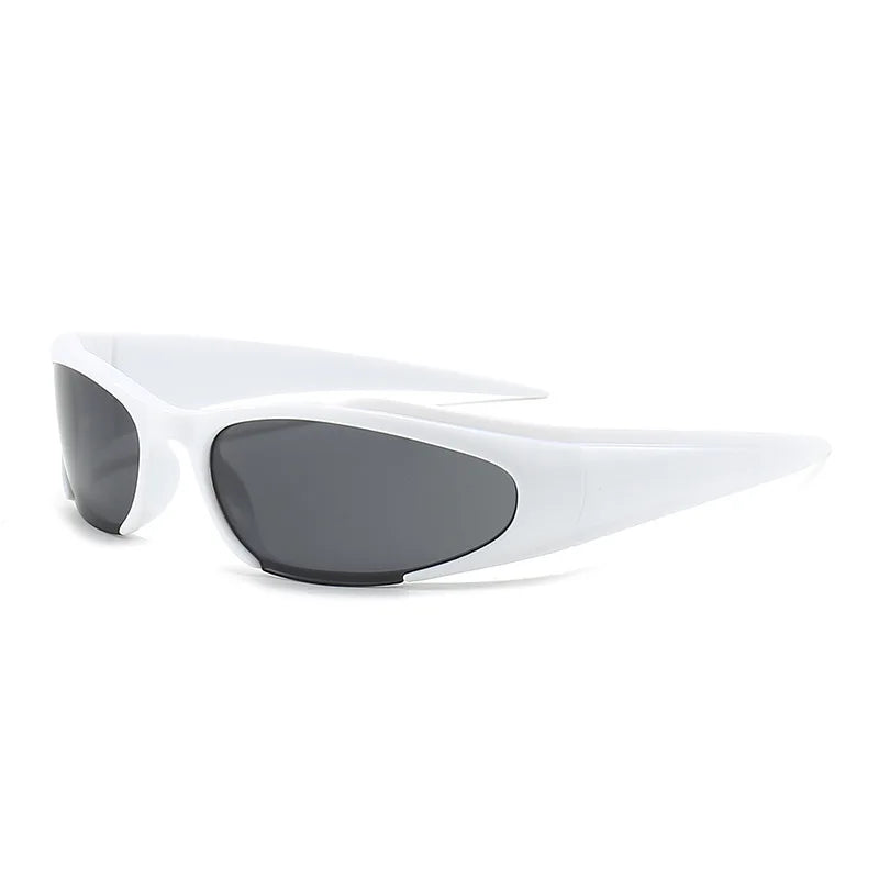 Y2K Vintage Punk Retro Oval Mirror Lenses Outdoor Cycling Goggle