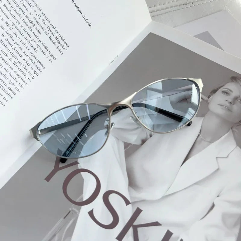 Y2K futuristic spicy girl style niche street style cat eye sunglasses