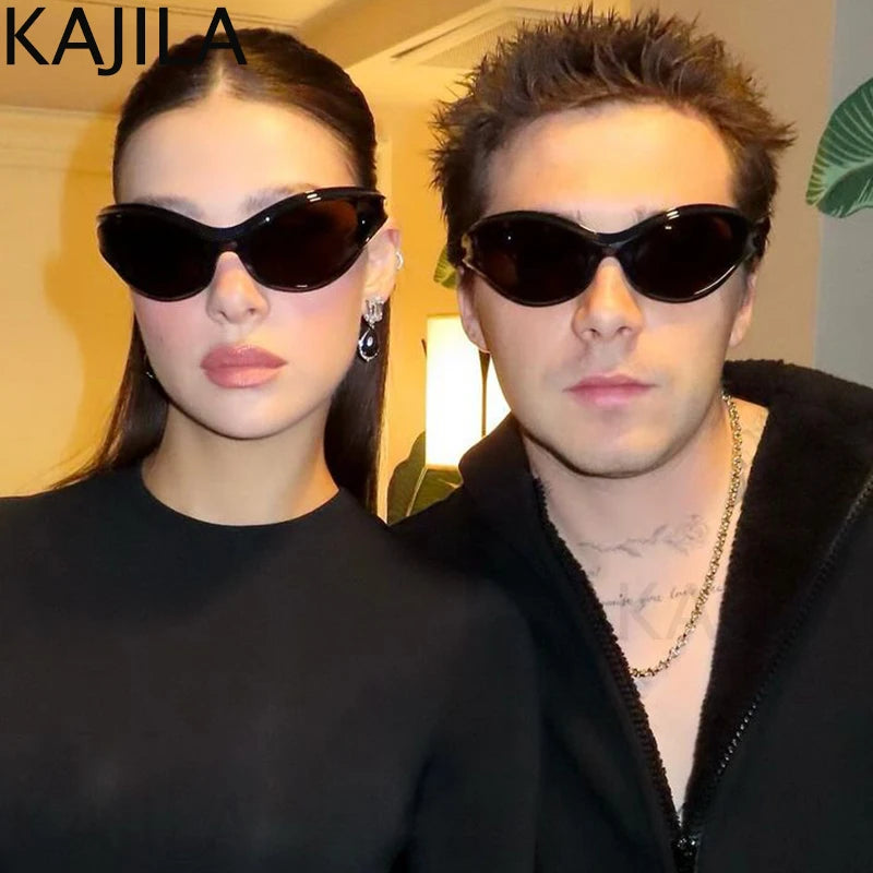 Y2K Punk Sports Vintage Steampunk Sun Glasses