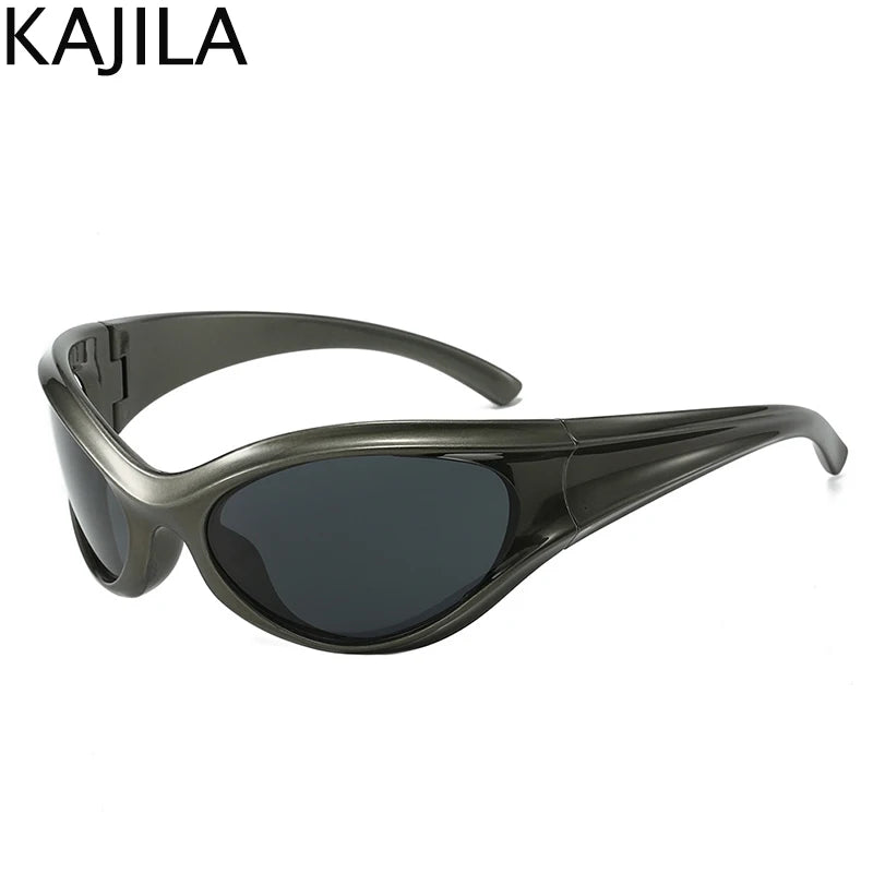 Y2K Punk Sports Vintage Steampunk Sun Glasses