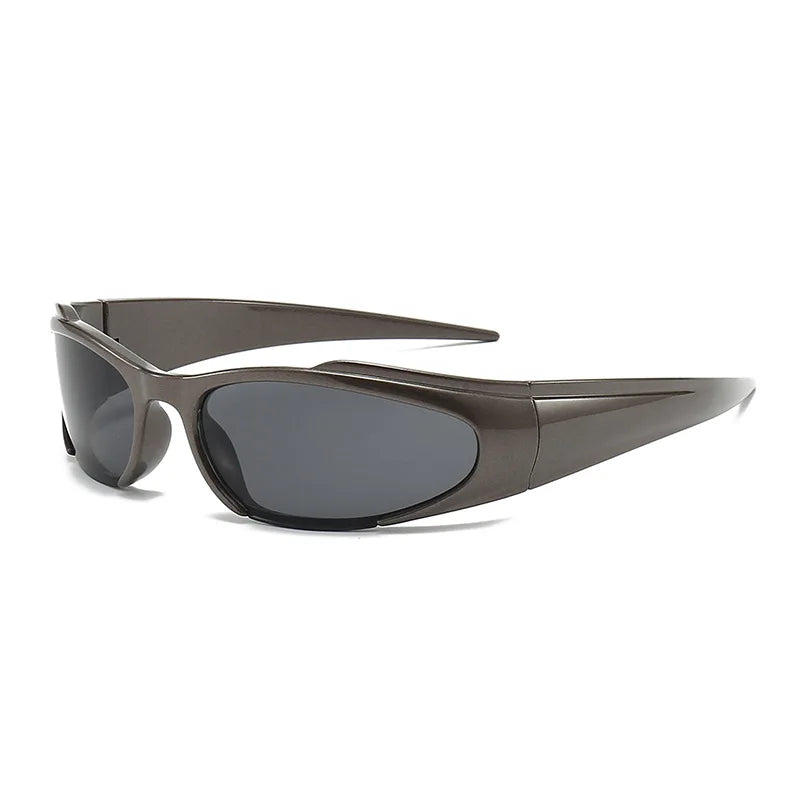 Y2K Vintage Punk Retro Oval Mirror Lenses Outdoor Cycling Goggle